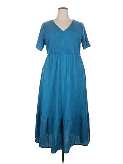 Pre-owned Bloomchic Casual Dress In Teal
