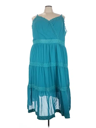 Pre-owned Bloomchic Casual Dress In Teal