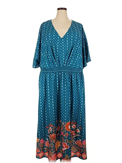 Pre-owned Bloomchic Casual Dress In Teal