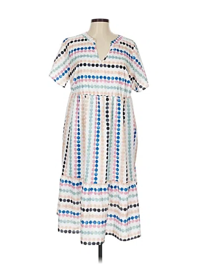 Pre-owned Bloomchic Casual Dress In White