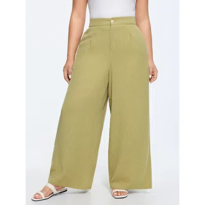 Bloomchic Elastic Back Waistband Straight-leg Pants In Multi