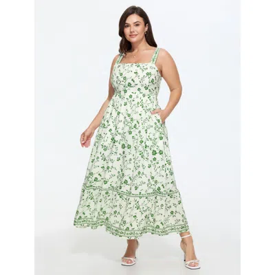 Bloomchic Floral Print Cami Tiered Maxi Dress In Multi