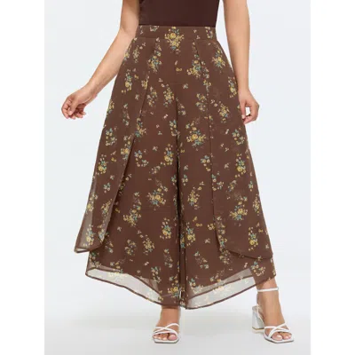Bloomchic Floral Print Petal Wide-leg Pants
