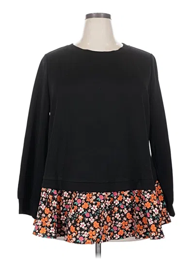 Pre-owned Bloomchic Long Sleeve Blouse In Black