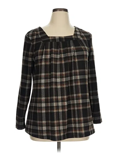 Pre-owned Bloomchic Long Sleeve Blouse In Black