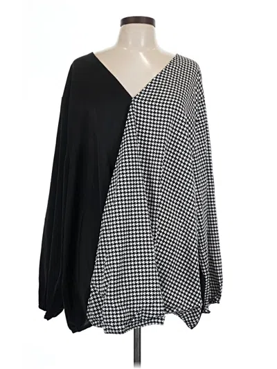 Pre-owned Bloomchic Long Sleeve Blouse In Black