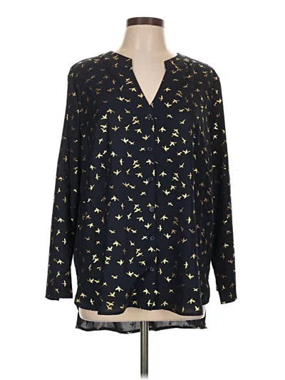 Pre-owned Bloomchic Long Sleeve Blouse In Black