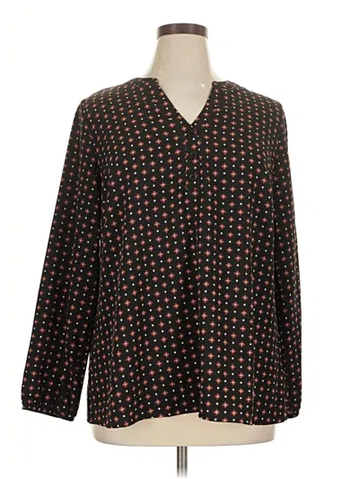 Pre-owned Bloomchic Long Sleeve Blouse In Brown