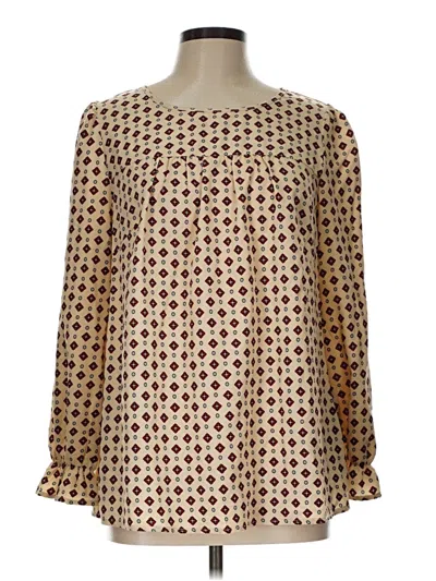 Pre-owned Bloomchic Long Sleeve Blouse In Brown