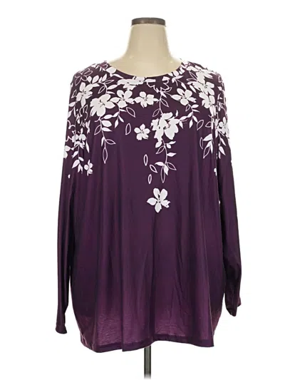 Pre-owned Bloomchic Long Sleeve Blouse In Purple
