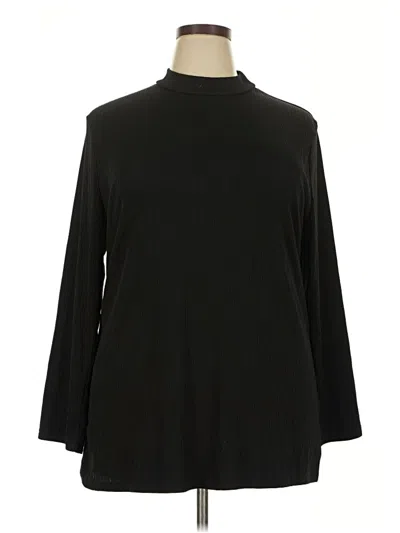 Pre-owned Bloomchic Long Sleeve Top Black Turtleneck Tops