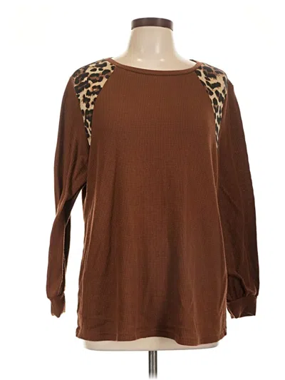 Pre-owned Bloomchic Long Sleeve T-shirt In Brown