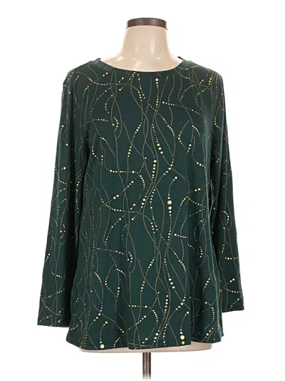 Pre-owned Bloomchic Long Sleeve T-shirt In Green