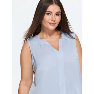 Bloomchic Notched Split Neck Flowy Tank Top In Pink