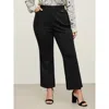 Bloomchic Pull-on Solid Bootcut Pants In Black