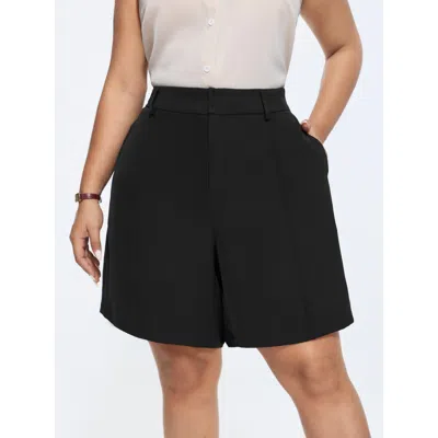 Bloomchic Pull-on Straight-leg Shorts In Black