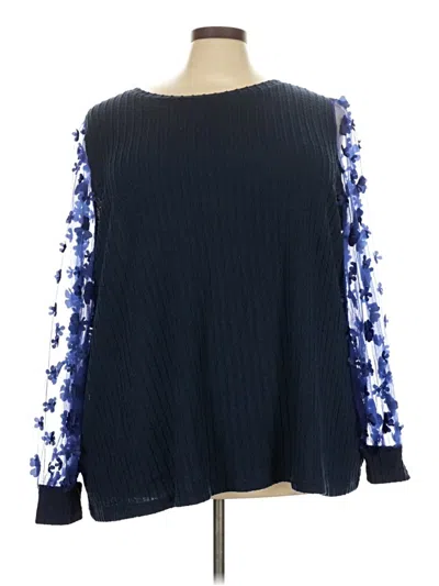 Pre-owned Bloomchic Pullover Sweater In Blue
