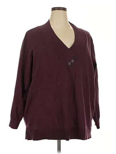 Pre-owned Bloomchic Pullover Sweater In Burgundy