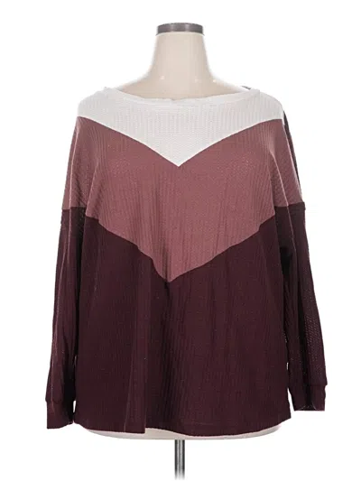 Pre-owned Bloomchic Pullover Sweater In Burgundy