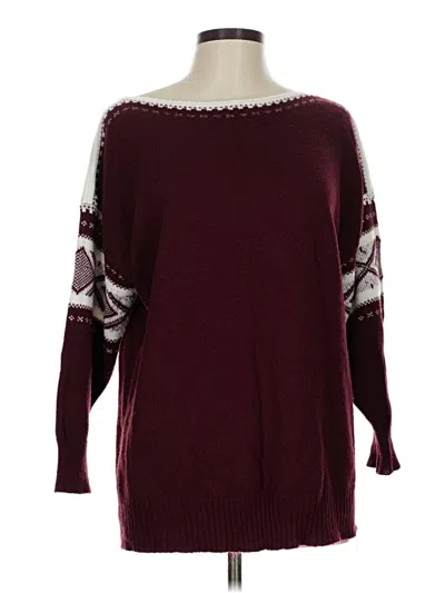 Pre-owned Bloomchic Pullover Sweater In Burgundy