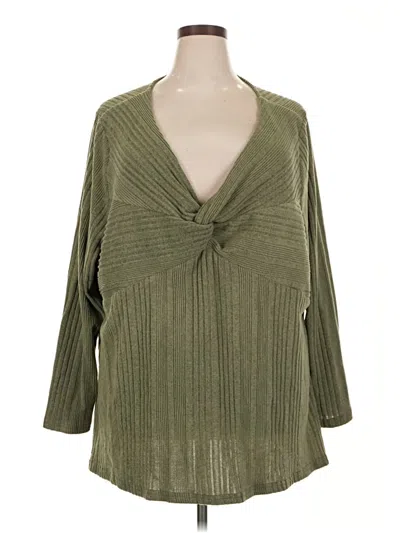 Pre-owned Bloomchic Pullover Sweater In Green