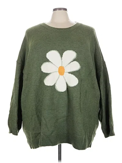 Pre-owned Bloomchic Pullover Sweater In Green