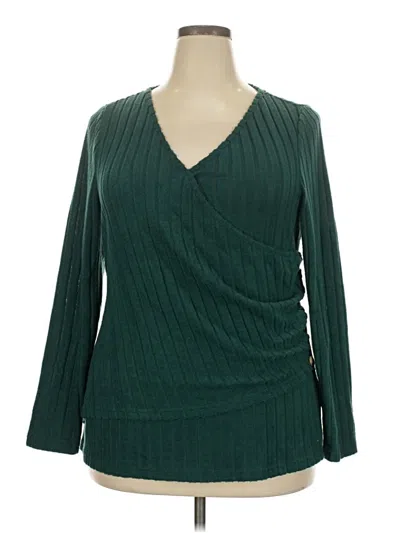 Bloomchic Pullover Sweater In Green