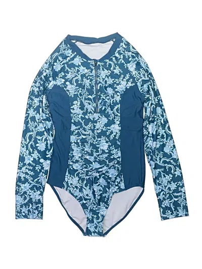Pre-owned Bloomchic Rash Guard In Blue