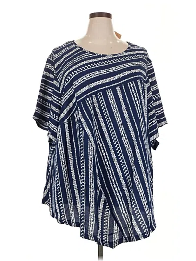 Bloomchic Short Sleeve Blouse In Black