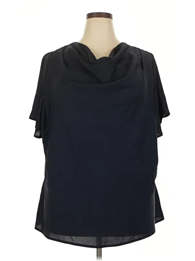 Pre-owned Bloomchic Short Sleeve Blouse In Black