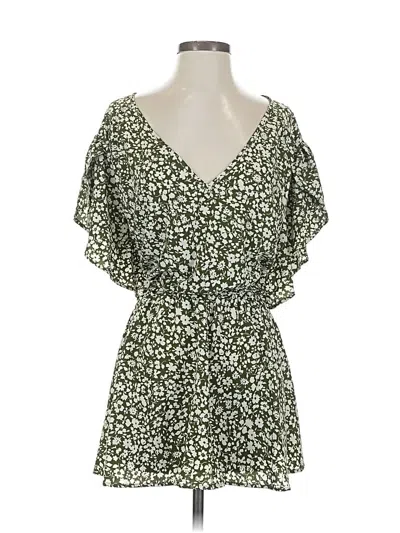 Pre-owned Bloomchic Short Sleeve Blouse In Green