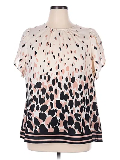 Pre-owned Bloomchic Short Sleeve Blouse In Ivory