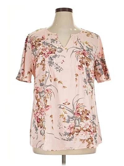 Pre-owned Bloomchic Short Sleeve Blouse In Pink