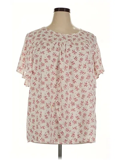 Pre-owned Bloomchic Short Sleeve Blouse In Pink