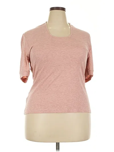 Pre-owned Bloomchic Short Sleeve Top Pink Scoop Neck Tops