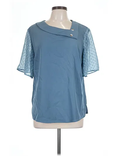 Pre-owned Bloomchic Short Sleeve T-shirt In Blue