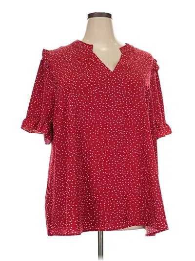 Pre-owned Bloomchic Short Sleeve T-shirt In Red