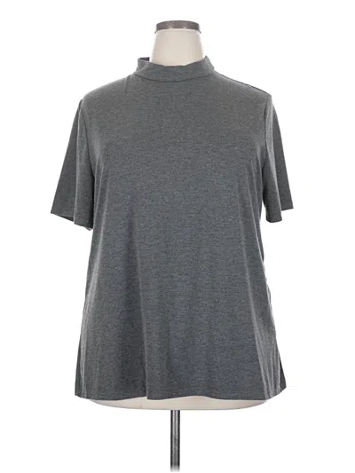 Pre-owned Bloomchic Short Sleeve Turtleneck In Gray