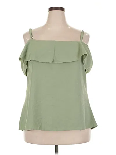 Pre-owned Bloomchic Sleeveless Blouse In Green