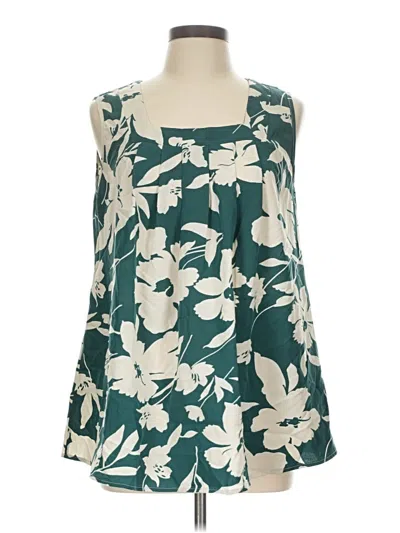 Pre-owned Bloomchic Sleeveless Blouse In Green