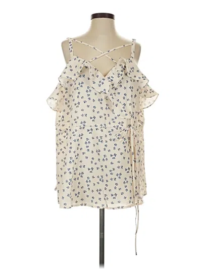 Pre-owned Bloomchic Sleeveless Blouse In Ivory