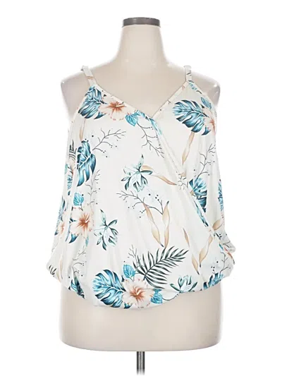 Pre-owned Bloomchic Sleeveless Blouse In White