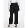 Bloomchic Stretch Front Seam Bootcut Pants In Black