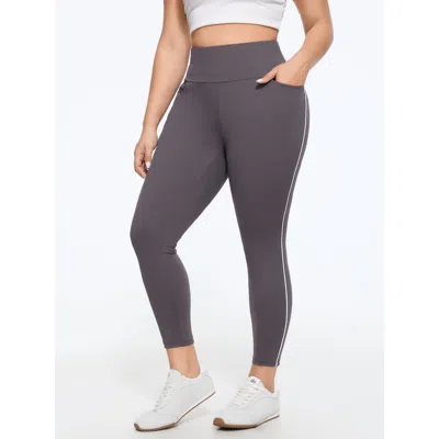 Bloomchic Stretch Solid Pocket Leggings In Heather