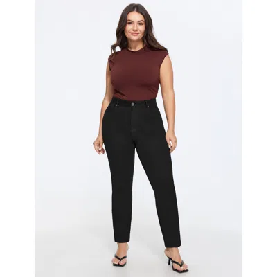 Bloomchic Stretchy High Waist Skinny Fit Jeans In Denimblack