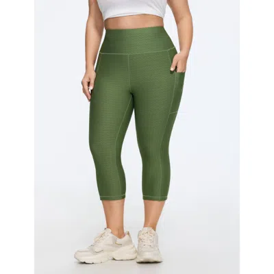 Bloomchic Stretchy Pockets High-rise Leggings In Truegreen