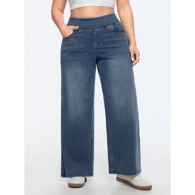 Bloomchic Stretchy Pull-on Wide-leg Jeans