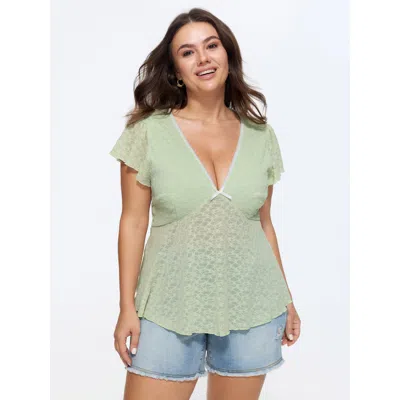 Bloomchic Stretchy Sheer Fit And Flare Top