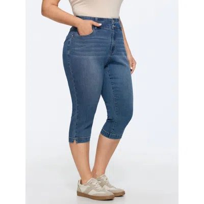 Bloomchic Stretchy Skinny-fit Cropped Jeans In Blue
