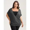 Bloomchic Supersoft 2-in-1 Plain Knit Top In Multi